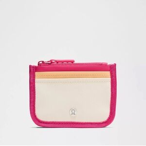 Lululemon True Identity Card Case – Raspberry Coulis / Rock Melon / Light Ivory